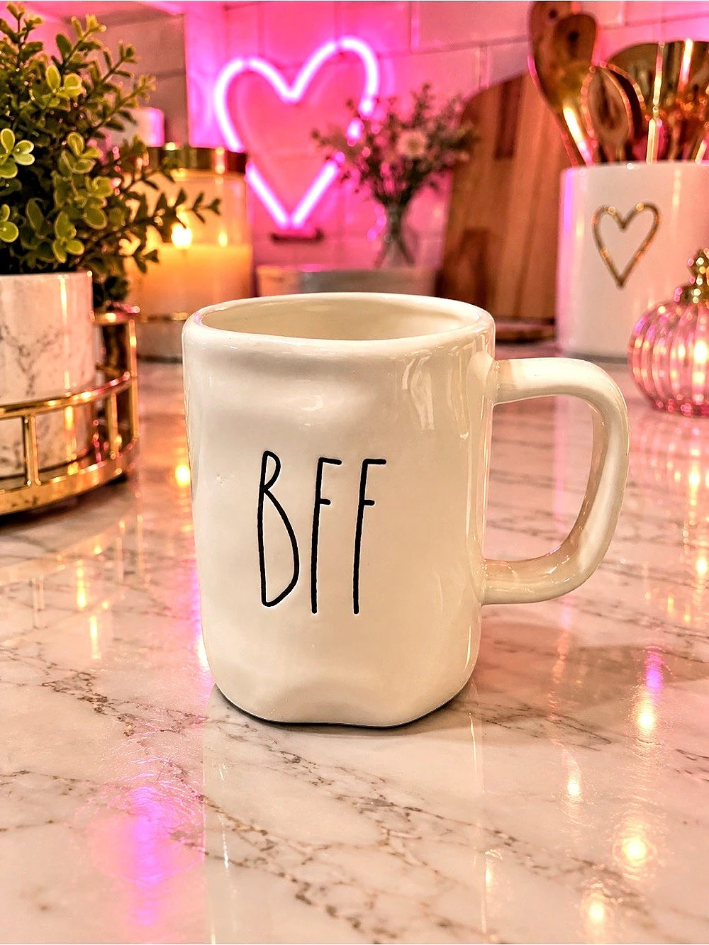 Rae Dunn BFF Ceramic Mug White